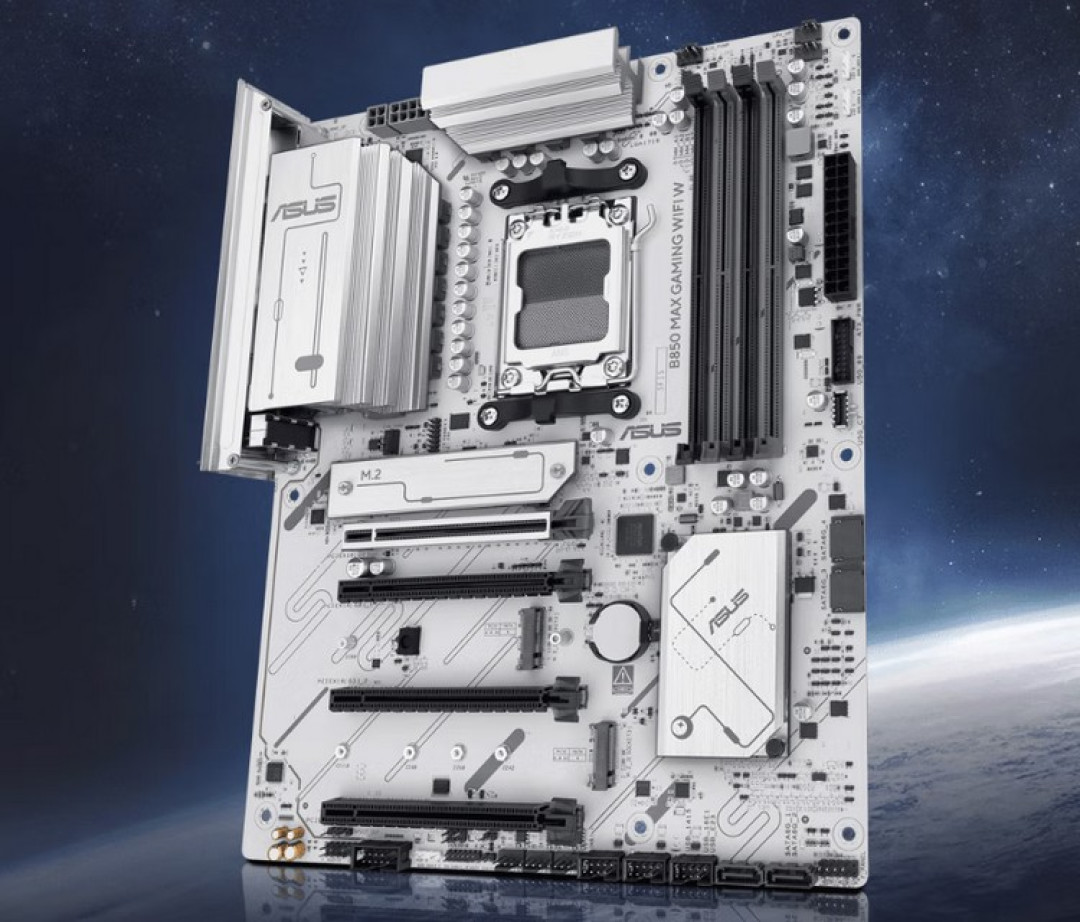华硕发布 B850 MAX GAMING WIFI W 主板，三路M.2 SSD、WIFI 6E无线、2.5G千兆