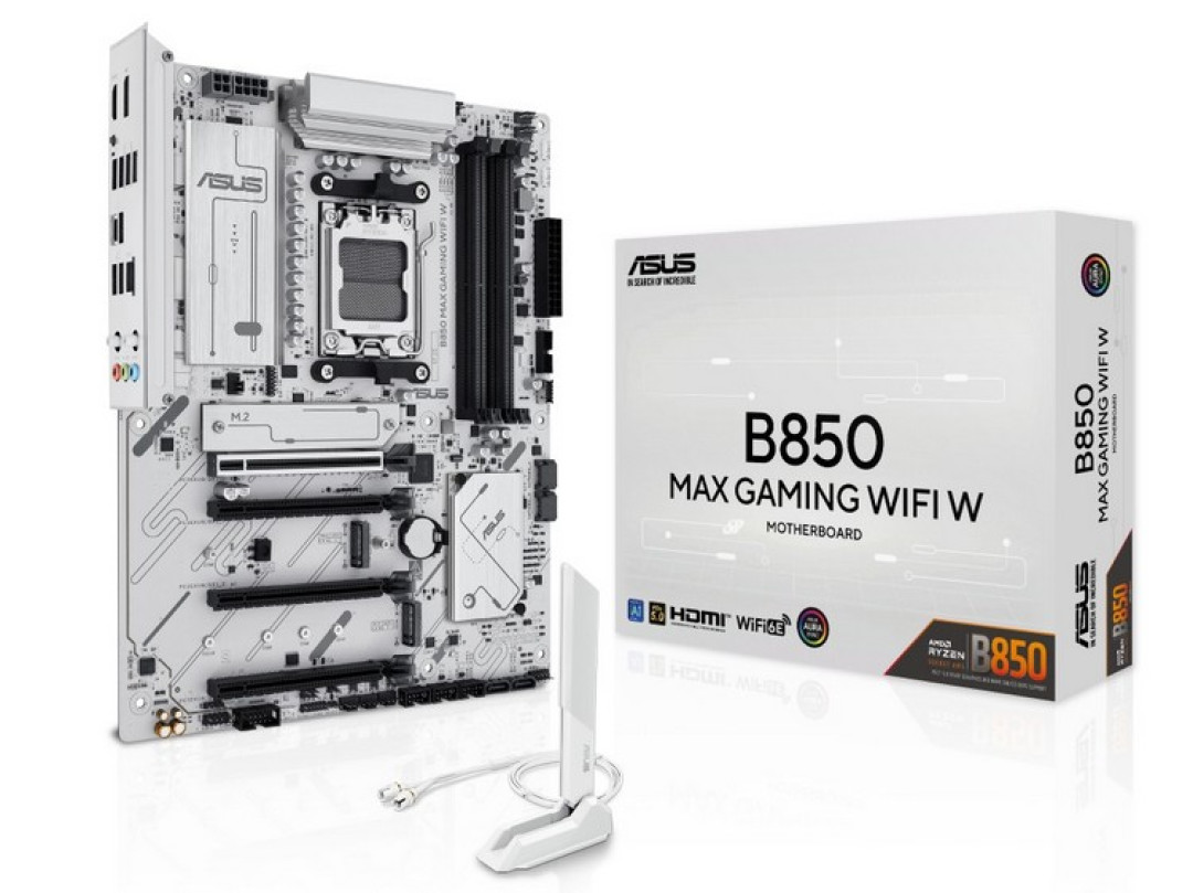 华硕发布 B850 MAX GAMING WIFI W 主板，三路M.2 SSD、WIFI 6E无线、2.5G千兆