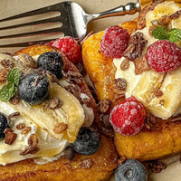 快手早餐天花板！莓果酸奶法式吐司的甜蜜暴击