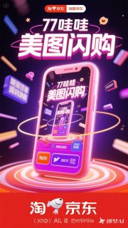哇！淘宝京东的美图闪购太酷了！