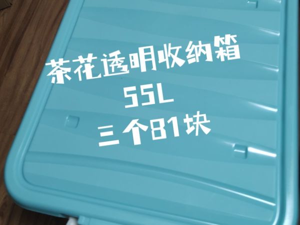 茶花透明收纳箱55升三个81块