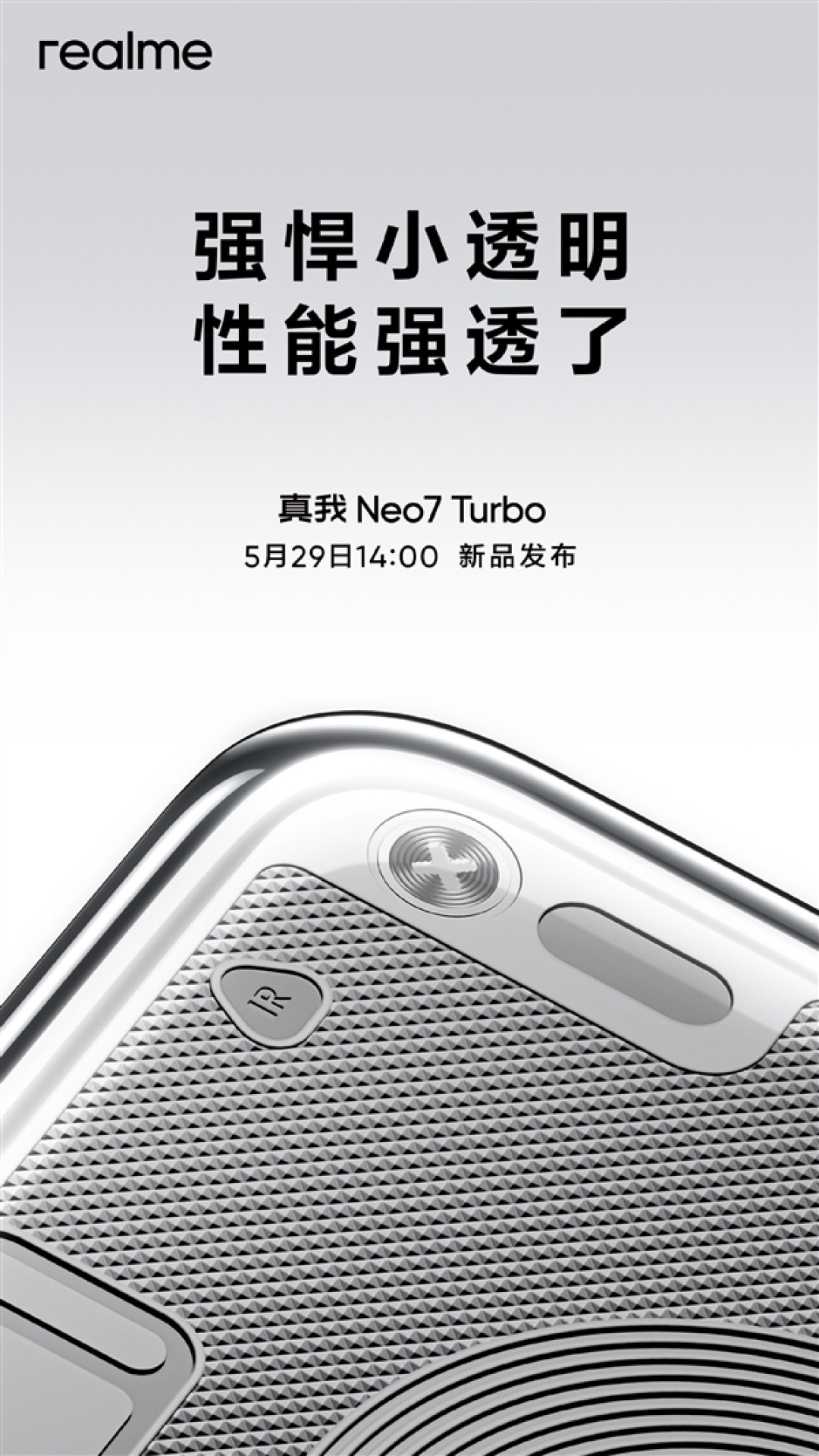 挑战2.5K档内最强性能!真我Neo7 Turbo定档:5月29日见