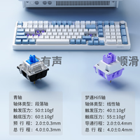 达尔机械键盘，98配列，黑灰色青轴版，颠覆你的游戏体验！