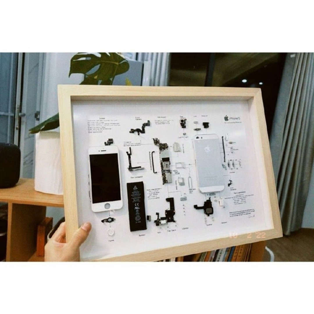 太有悬念!16代经典iPhone机型被京东拆成艺术品 装裱成画1元起拍