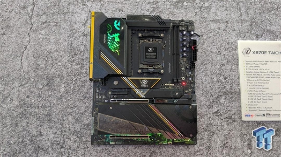 榨干CPU!华擎太极OCF主板首登AMD平台:X870E Taichi OCF来了