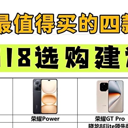 荣耀618手机推荐｜这四款手机性价比高