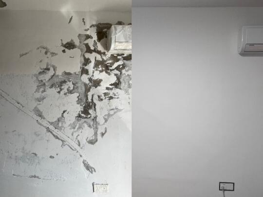 女生自己一个人也可以翻新旧墙面！