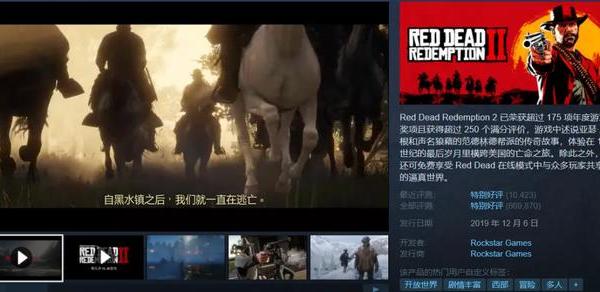 大作统统骨折！Steam《荒野大镖客2》2.5折！《2077》四折新史低