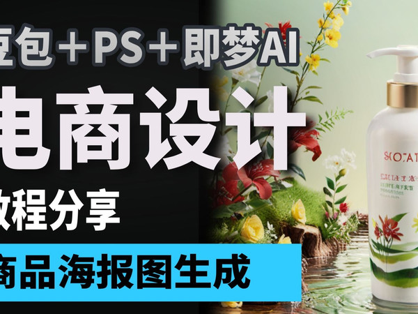 【AI电商】豆包＋PS＋即梦AI=超级组合，生成商品场景图质感直逼摄影棚！产品100%还原！AI电商图完美合成！