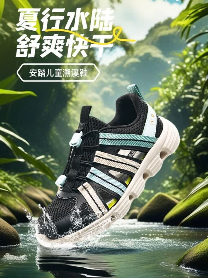 安踏溯溪鞋夏日玩水必备