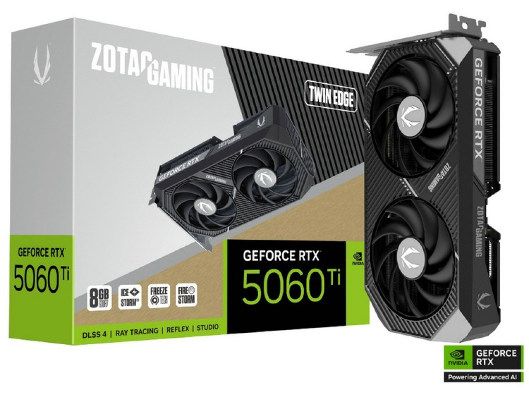 索泰发布 GAMING RTX 5060 Ti 8GB Twin Edge 非公显卡,紧凑双风扇散热器