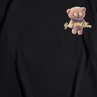 太平鸟男装夏季小熊印花T恤