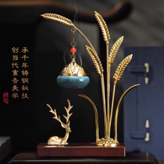 盈派黄铜香炉：一缕禅心，满室风华