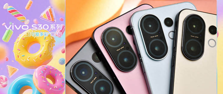 vivo S30系列「多彩小直屏」设计，太有氛围感了