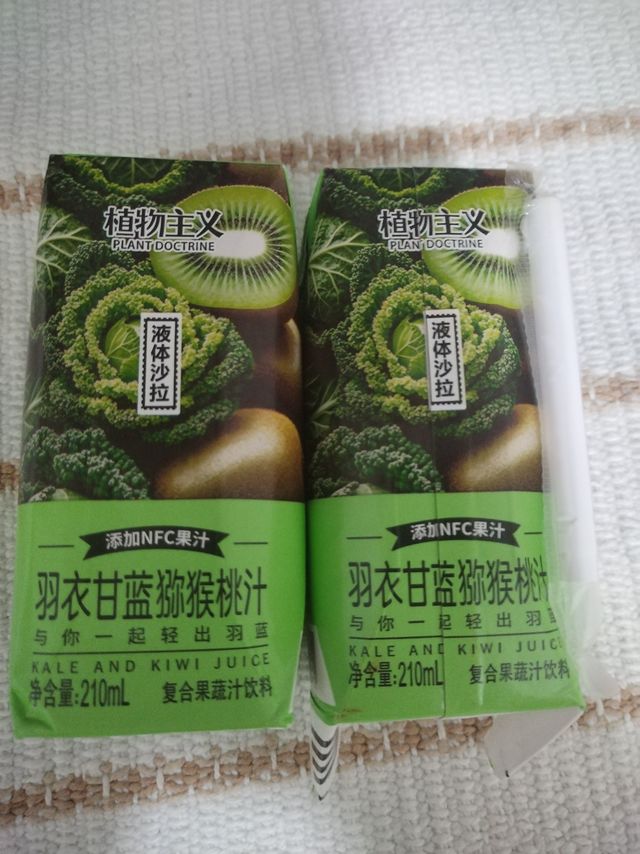 植物主义干净配方羽衣甘蓝果蔬汁210ML*2瓶尝鲜装