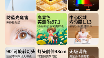 照亮成长每一步——雷士60W普瑞全普光90°自由旋转照明台灯
