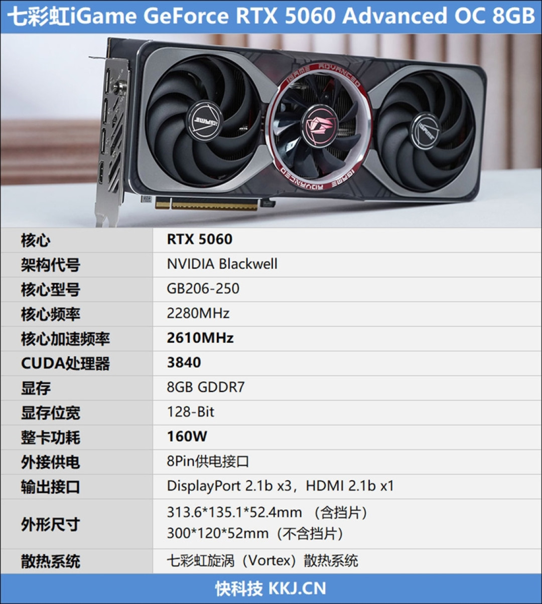 七彩虹iGame RTX 5060 Advanced OC评测：极限释放170W功率 性能表现超RTX 4060 Ti