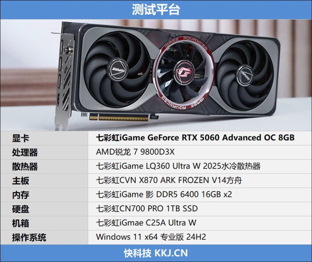 七彩虹iGame RTX 5060 Advanced OC评测：极限释放170W功率 性能表现超RTX 4060 Ti