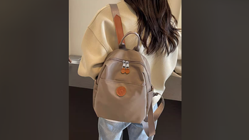 曼柔双肩包女2025新款春夏百搭女士包包防水书包便携旅行小背包