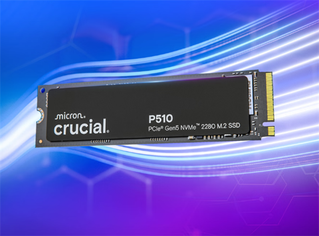 英睿达P510 PCIe 5.0 SSD上市:单面低功耗设计 1TB首发999元