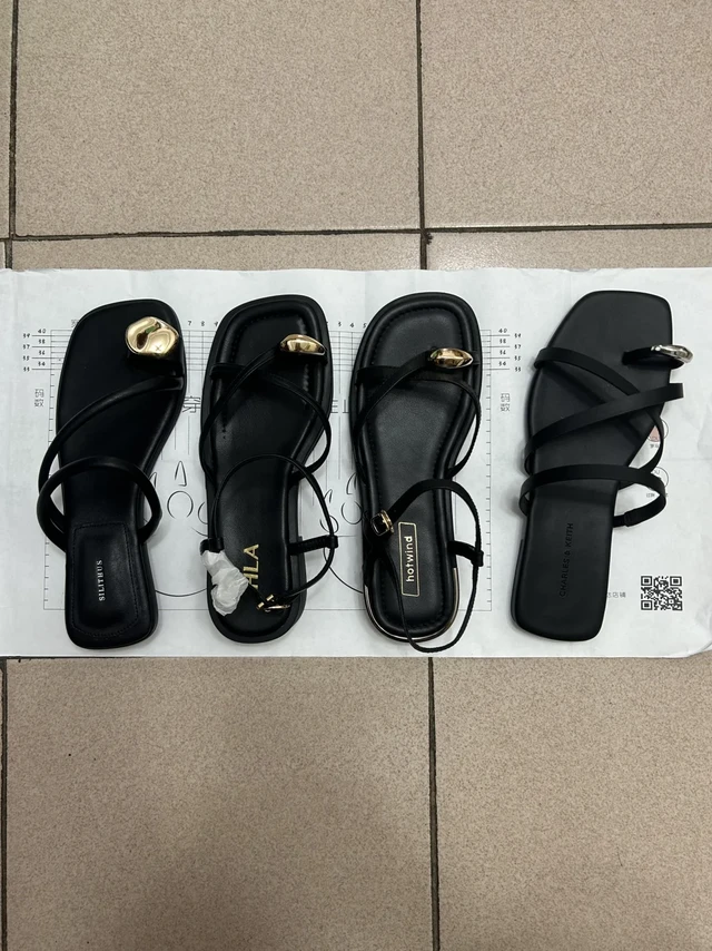 四双夏天黑色夹趾凉鞋测评🤣