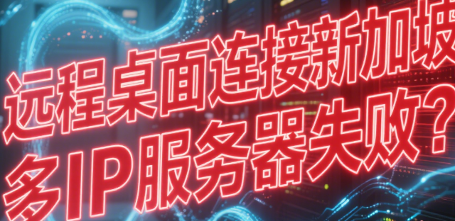 远程桌面连接新加坡多IP服务器失败?