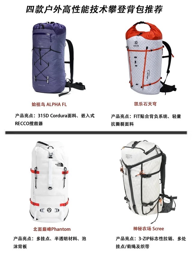 四款户外高性能技术攀登背包推荐