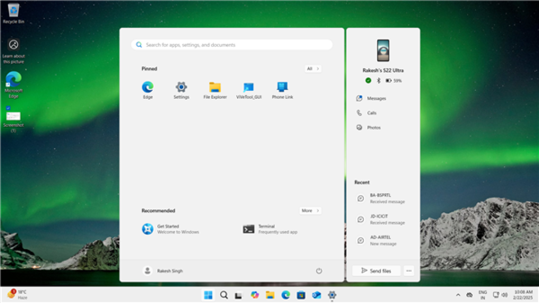 PC手机互通更进一步!Windows开始菜单一点:手机屏幕瞬间飞上PC