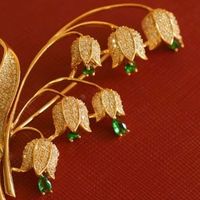 QUAMER老凤凰金店款铃兰胸针：复古小香风，点亮生日浪漫🎁