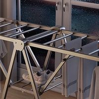 阳台折叠晾衣架：小户型晒被神器，1㎡空间秒变晾晒区