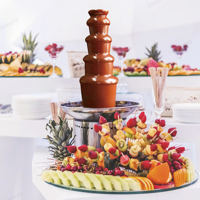 星级酒店新升级｜上海虹桥香格里拉引进吉福士四层巧克力喷泉机