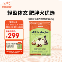 卡比美国进口老年肥胖低脂狗粮犬粮27磅临期效期25年8月-299元