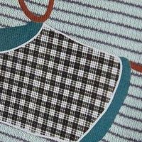 她池圆领T恤：撞色条纹邂逅卡通印花，修身剪裁演绎时尚日常