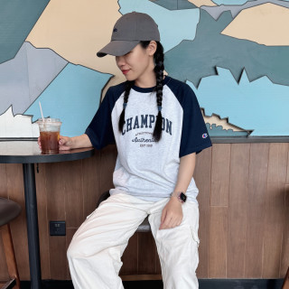 Champion 插肩袖T恤，升级爱意搭配情侣装还可多场景适用呀