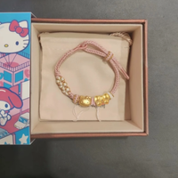 萌趣闪耀：汉唐珠宝 KT 猫黄金手链