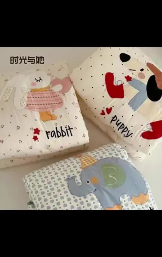 双层纱豆豆被抗菌可机洗婴儿安抚被芯A类母婴单人春秋被双人冬被#被芯 #被芯加厚保暖 #豆豆被 #豆豆被四件套