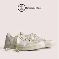 PIPG男女休闲板鞋：复古手工牛皮透气运动小白鞋