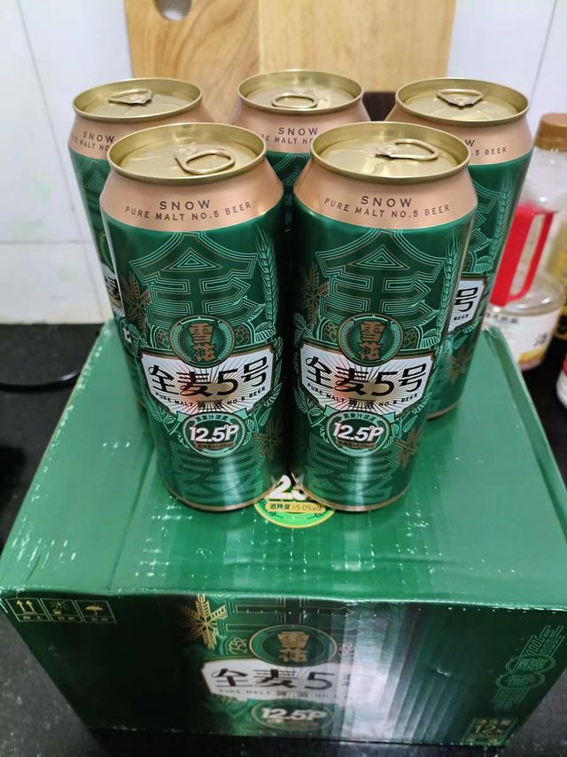 美团闪购雪花啤酒全麦5号12听装