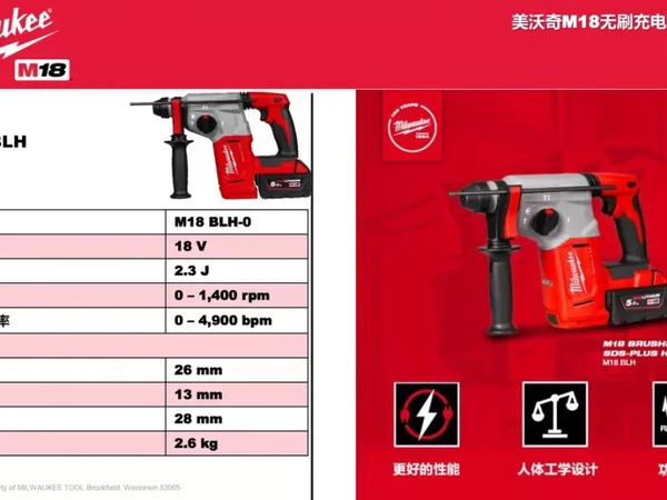 最近想把手头上的5401和5408升级换代了。轻是轻，就是不给力，尤其是过顶混凝土开孔，效率太低了。因为经常要单手打孔，所以重锤也不考虑。红黄两家的轻锤 从参数来看跟5408比差远了。居然才1.4J的