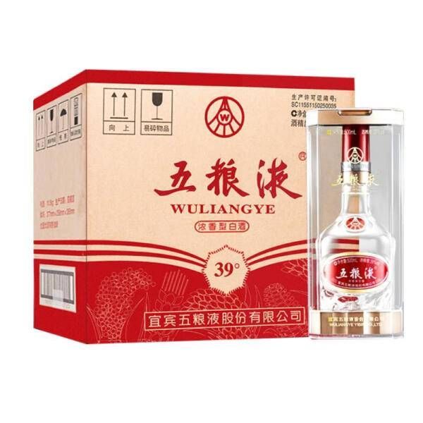 Wuliangye 一帆風順 500mL 39%　五浪液　中国酒　白酒 WULIANGYE 五粮液39%vol 浓香型白酒500ml 单瓶装【报价价格评测