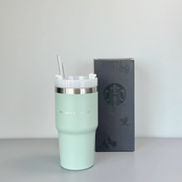 星家同款联名不锈钢手拿杯吸管咖啡保温杯，你的时尚随行伴侣​