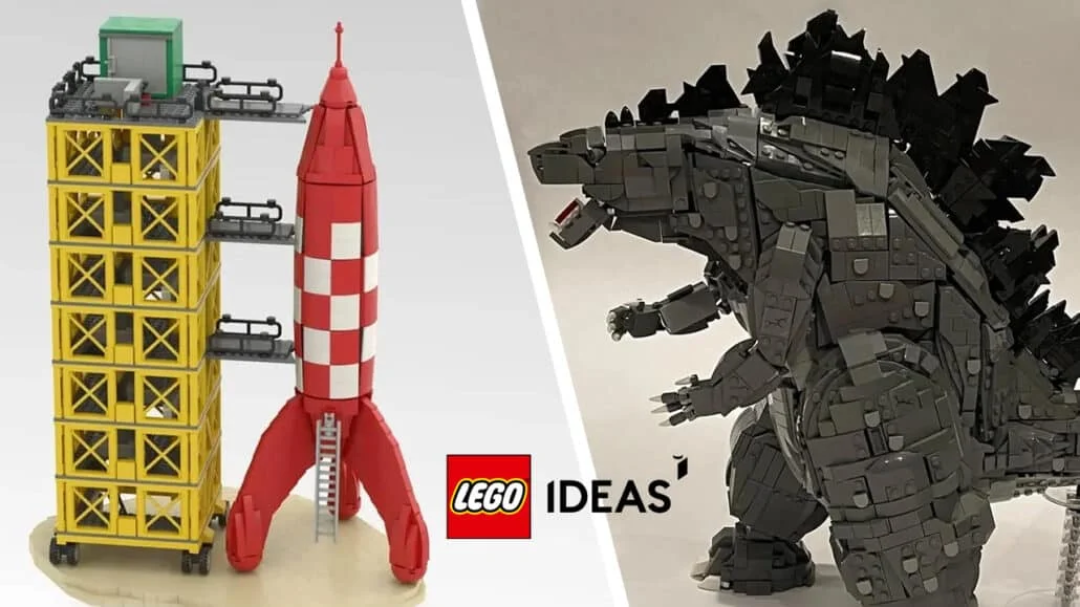 LEGO Ideas 2024 年第三阶段评审结果:哥斯拉和丁丁火箭两个获胜