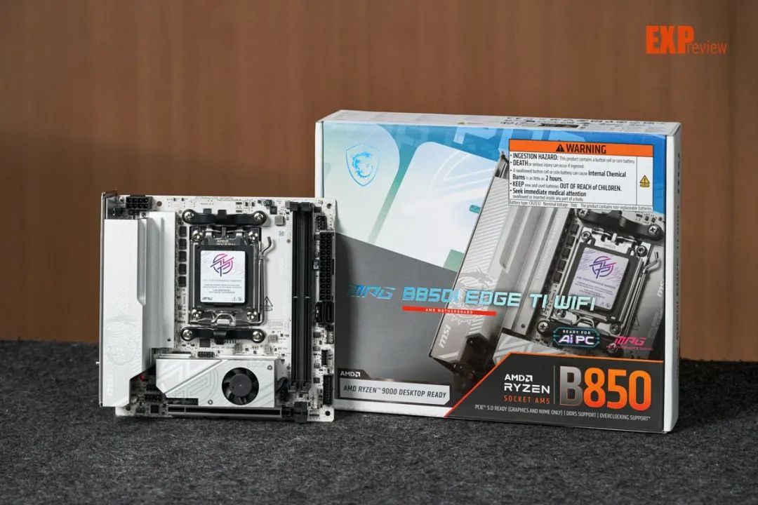 微星MPG B850I EDGE TI WIFI刀锋钛评测:设计优秀的白色ITX主板