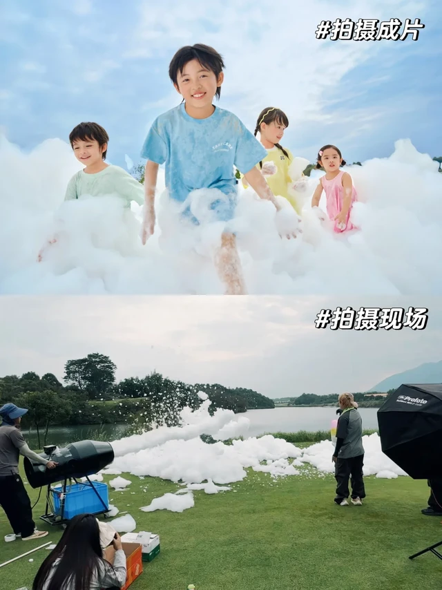 小模特玩到失控拍摄现场🤣泡泡海值过千👍🏻