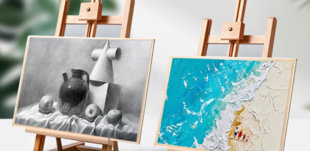 美术生必备：实木台式画架，便携折叠