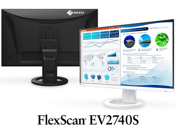 艺卓推出 FlexScan EV2740S 显示器：27 英寸 4K IPS，功耗降低 25%