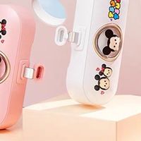 迪士尼正品胶囊充电宝超薄小巧便携式超级快充自带线口红无线移动