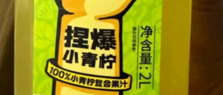 哪吒捏爆100%青柠汁2L网红早餐下午茶饮料火锅聚会NFC纯果汁