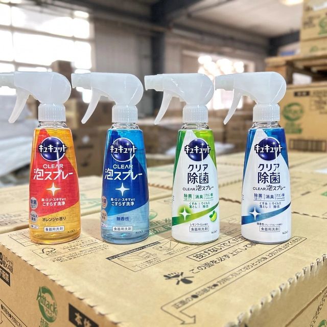 KAO花王洗洁精喷雾｜厨房油污终结者的分子级净化术/日本花王洗洁精280ml喷雾型