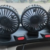 你见过车载三头usb风扇吗？太强大了，风力非常的霸道。